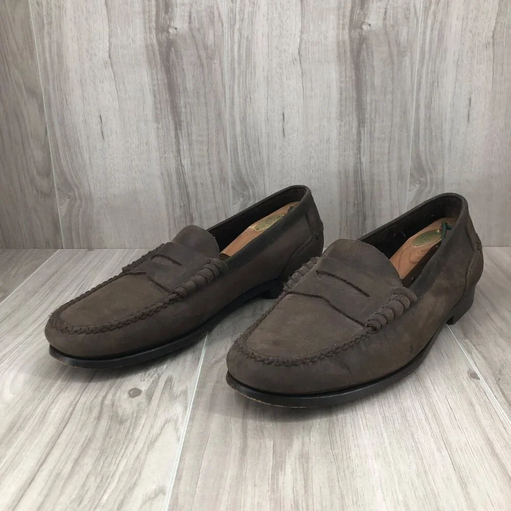 Sandro Moscoloni Loafers Mens 8D Brown Leather Slip On Shoes